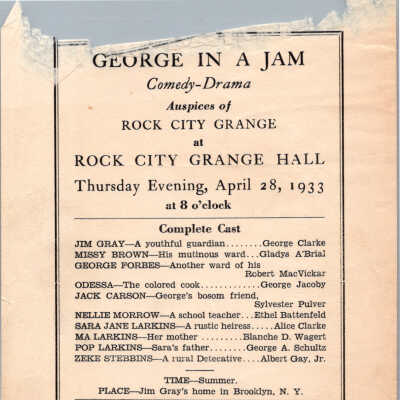 George In A Jam - Grange Program