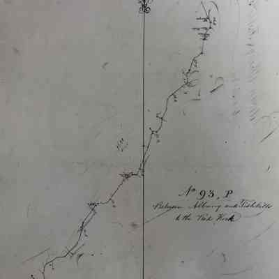 Erskine-Dewitt Map of Post Road between Albany and Fishkill, 1779?