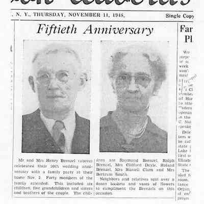 Fiftieth Anniversary of Mr. and Mrs. Henry Brenzel, 1948
