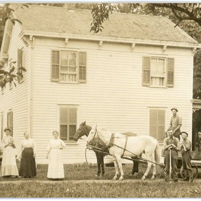 Potts house and part of family