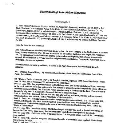 Hapeman Family research