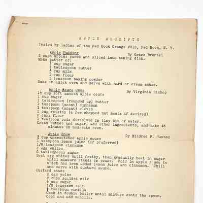 Apple Receipts (Recipes)