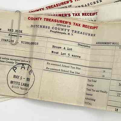 County Property Tax Receipts for Charles Jr. and Elizabeth Riddleburgh