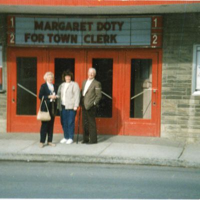 M. Doty runs for Town Clerk, Lyceum