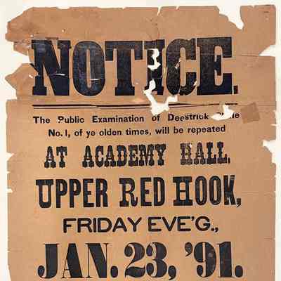 Academy Hall Performance Broadside, 1891