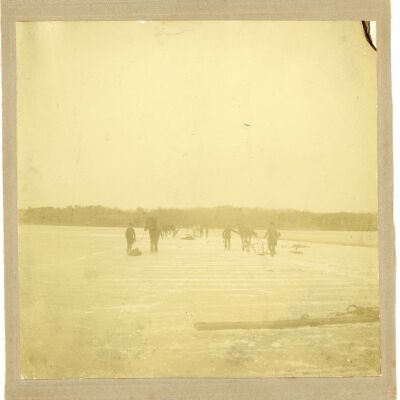 Ice harvesting on the Hudson River, 1902