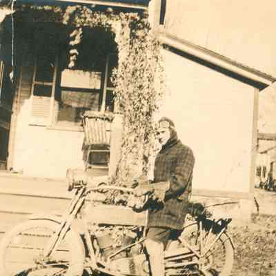 E L Losee on Mototbike