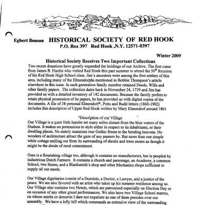 2009(1) Winter - EBHS Newsletter