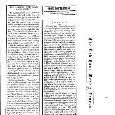 Anna Bishop Concert Review, Oct 7, 1859