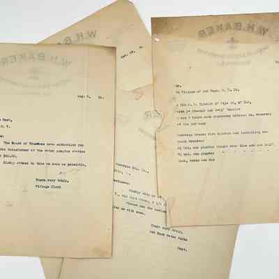 Letters and Receipts from the Village of Red Hook 1938-1940