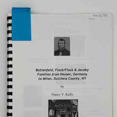 Battenfeld, Fleck/Flack & Jacoby Families from Hessen, Germany to Milan, Dutchess County, NY