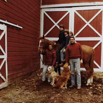 Woody Klose, family and horse