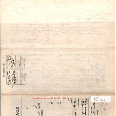 1941 Supplemental mortgage, Irving P. and Mary D. Fraleigh