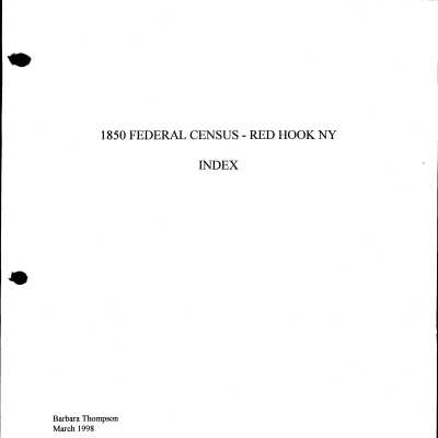 1850 Federal Census and index