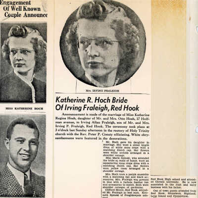 Katherine (Hoch) Fraleigh, clippings and photocopy images