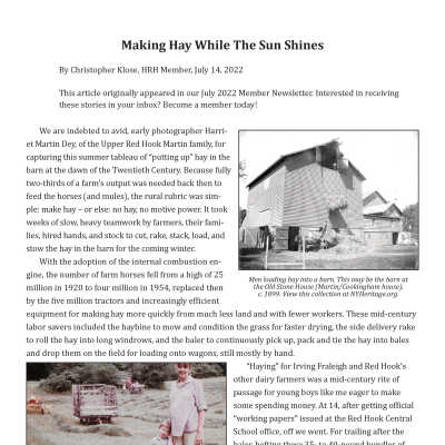 Blog Post: Making Hay While The Sun Shines