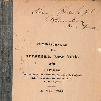 Reminiscences of Annandale, New York.
