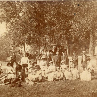 Group photo of tennis outing inc. Johnston Livingston de Peyster
