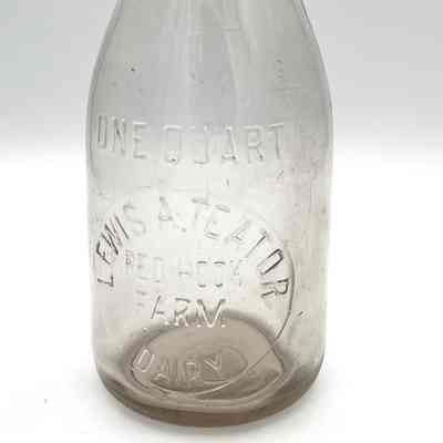 One Quart Milk Bottle from Teator Dairy