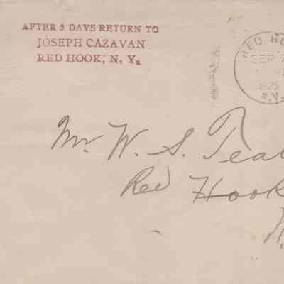 W. S. Teator Envelope 1925, Letter & Note