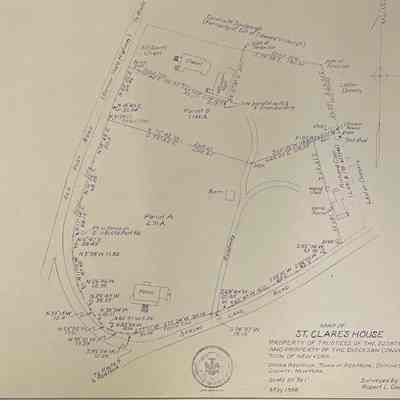 1958 Survey map of St. Clare's House in Upper Red Hook