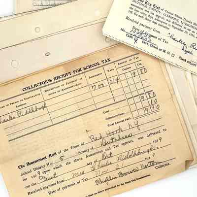School Tax Receipts - Charles Riddleburgh