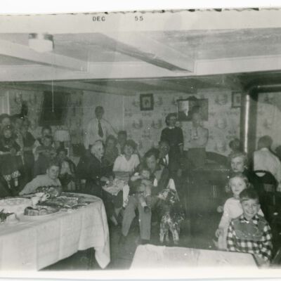 Pulver Family at dinner, 1955
