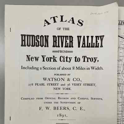 1891 F. W. Beers Atlas of the Hudson River Valley from New York City to Troy (photocopy version)