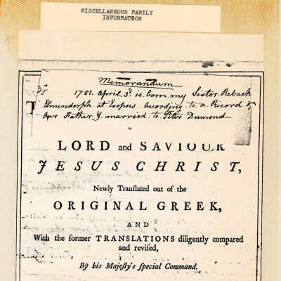 Bible vital records of Elmendorf-Pitcher-Potts families