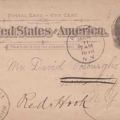 Vosburgh Postcard, March, 1896