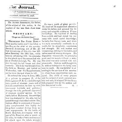 Armstrong Family Obituaries - James C. and Henry B.