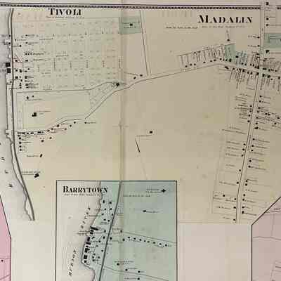1867 F. W. Beers Map showing Villages and Hamlets in Red Hook, Plate #59
