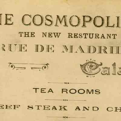 Advertising card for French restaurant
