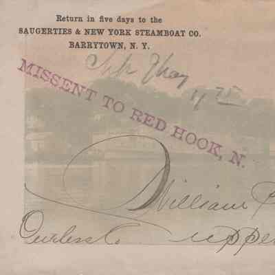 Envelopes from Saugerties & New York Steamboat Co., 1910, 1912, 1914, 1924