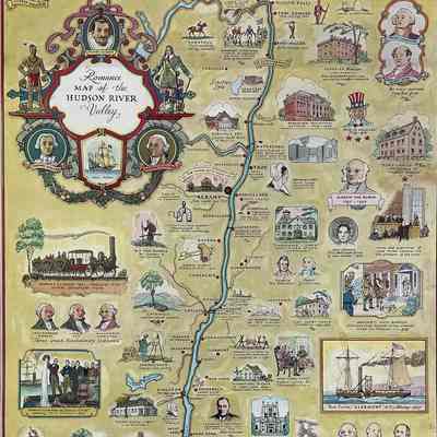 1937 Romance Map of the Hudson Valley