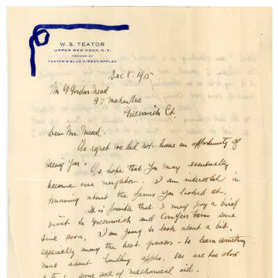Letter to Gordon Mead to from W. S. Teator (8), 1915