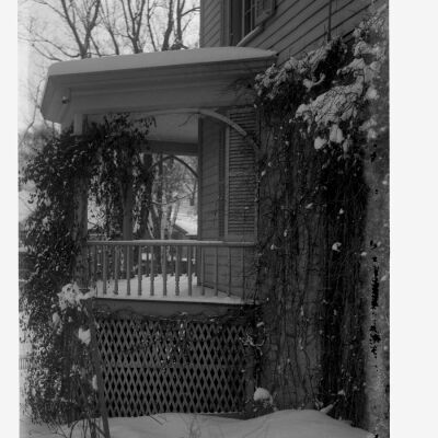 Corner of porch, Mooney House