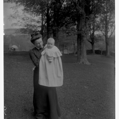 Woman holding baby Agnes Losee