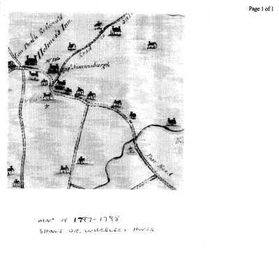 The Ridge location on 1798 map