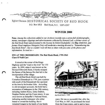 2000(1) Winter - EBHS Newsletter
