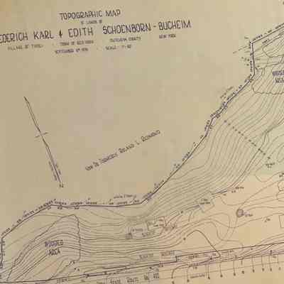 Topographical map of lands of Friederich Karl & Edith Schoenborn-Bucheim, Village of Tivoli