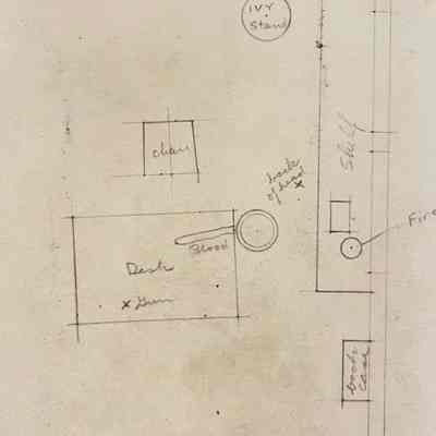 Tilt Crime Scene Sketch - Tilt Murder 1947