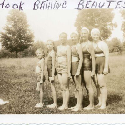 M. Doty and friends in bathing suits