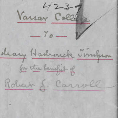 Vassar College to Carroll - Deed 1894