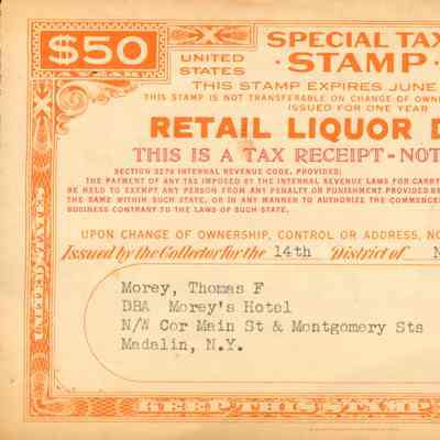 Liquor license tax receipt