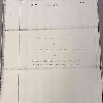 Abstract of Titles between Edward C. Schaehrer, Sr. and Lulu Schaehrer