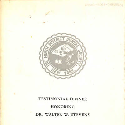 1954 9th District Dental Society Testimonial Dinner Program