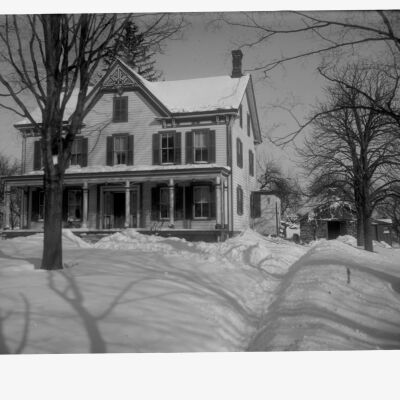 W.S. Teator House in the snow 1902
