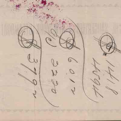 Back of April 1913 receipt