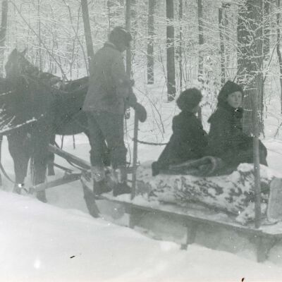 Hauling logs
